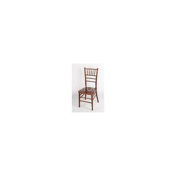 Antique Solid Wood Chiavari Chair , Glossy Burgundy Banquet / Dining Chairs