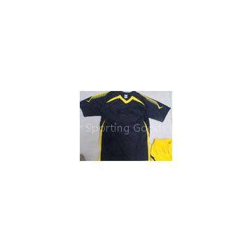 Customized S 100% polyester Soccer Team Apparel Black Soccer t Shirts