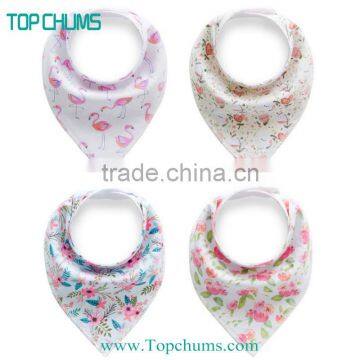 China Manufacturer Wholesale Private Label Snap cotton fleece baby bandana drool bibs