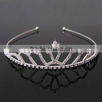 Pretty Tiara Wedding Bridal Crown Clear Rhinestones Crystal Headband