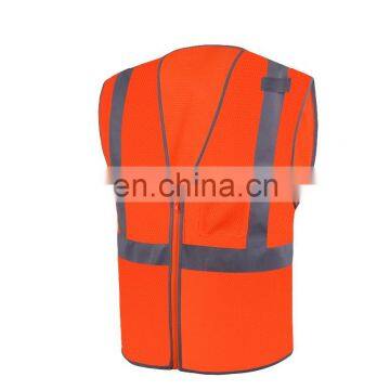 EN ISO 20471 running vest high visibility safety vest high visibility tape 100% polyester