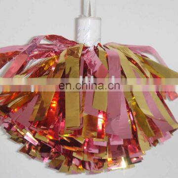 metallic cheerleading pom poms