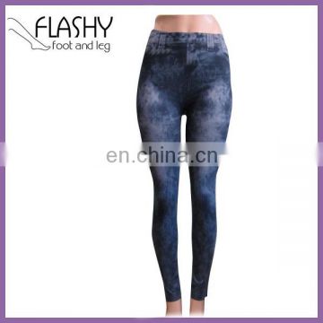 Patt Printing Fashion Seamless Ladies Women Denim printed Leggings