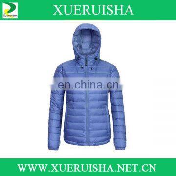 Waterproof and Soft Shell Down Jacket for Woman in Blue Color photo-5