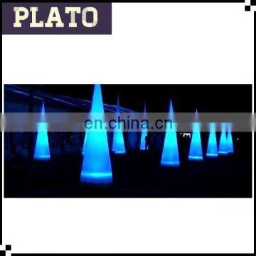 Blue inflatable cone for decoration/attractive inflatable light cone for sale