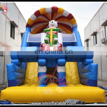 Attractive inflatable bear slide,large dry slide,inflatable double lane slip slide for sale