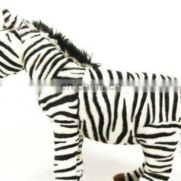 wild animal Zebra plush and plastic toy customized