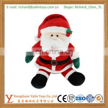 Christmas Santa claus plush toy,plush musical christmas toy