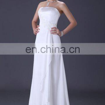Fashion Ball Gown Long Floor Length Lace Sweetheart White Wedding Dress 2015 CL3184 photo-4