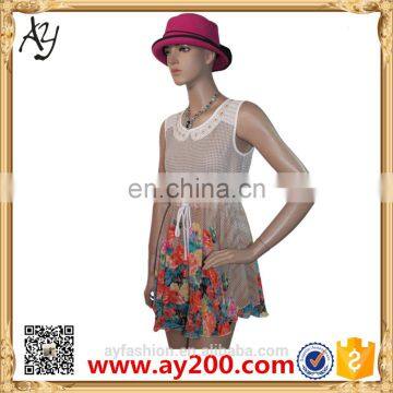 High Quality Floral Printed Sleeveless Cocktail Dress Wholesale Dresses photo-3