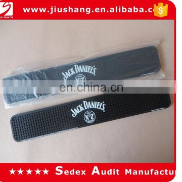 washable soft pvc rubber felt bar mat with hot selling