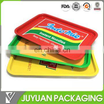 Rectangular fancy colorful printed custom meta serving tin tray wholesale