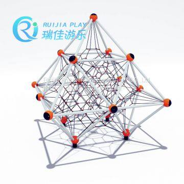 Outdoor Rope Nets Tunnel Climbing Exercise Playground With Slide Sets photo-3