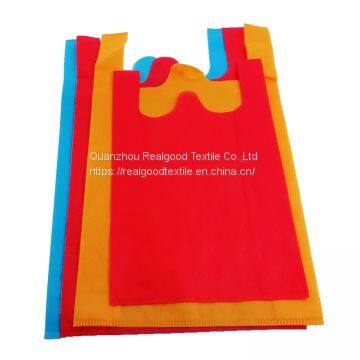 Eco Friendly Reusable PP Non Woven Fabric Recycle Folding W-cut Shopping Carry Bag photo-4