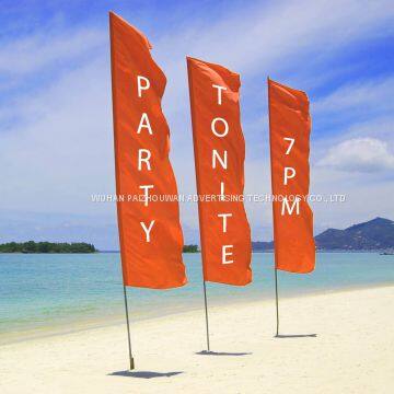 Free Design Custom Advertising Rectangle Flying Windchasers Large Flags With Ground Spike photo-5