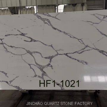 Artificial calacatta quartz stone slab