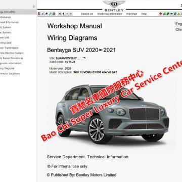 1998-2022 Full Set Bentley Workshop Service Manual Wiring Diagram