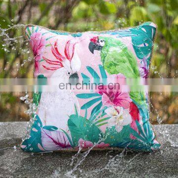 Recycling Custom Animal Toucan Printed Pillow Polyester Canvas Water Resistant Outdoor Cushion for Home Decor Sofa photo-2