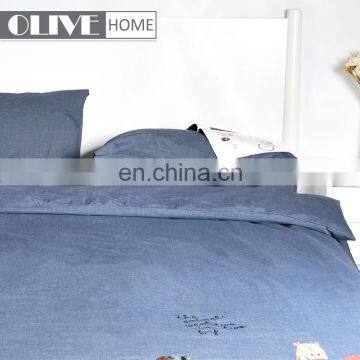 Wholesale Home Textile Luxury Embroidery Animal 100% Cotton Comforter Quilt Set Bed Sheet Cover Set Baby Bedding Set For Kids photo-3