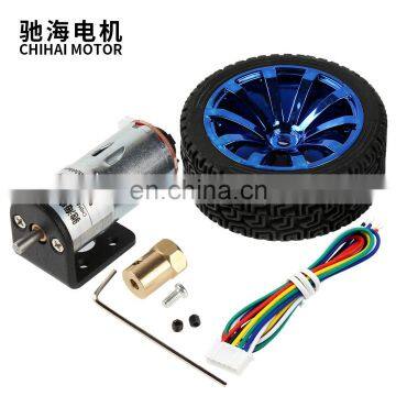 ChiHai Motor DiY Arduino Geared Motors DC Gear Motor With Encoder and 65mm Wheel Coupling Kit For DIY Robot Smart Car photo-3