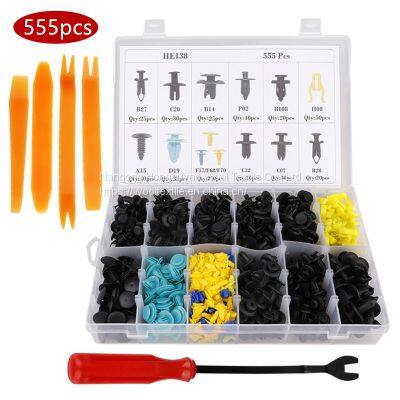 HE138 555PCS Expansion Screw Buckle Car Body Fastener Screw Kit Set Tool photo-3