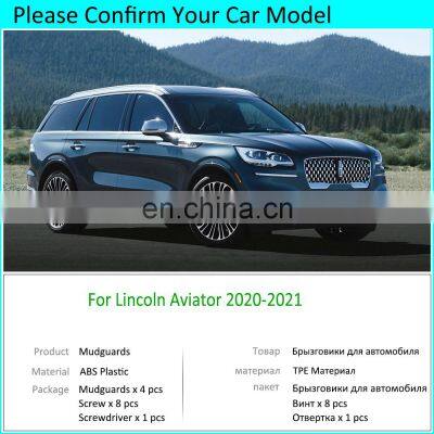 New 4PCS for Lincoln Aviator 2020 2021 Mudguards Mudflaps Fender Mud Flap Splash Mud Retention Guards Protect Car Accessories