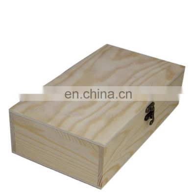 Customized logo and design unfinished wooden wine boxs