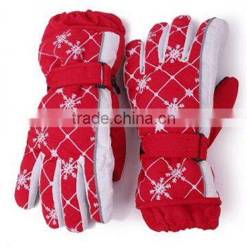 2015 new design waterproof 40 gram thinsulate insulation ski gloves for couple