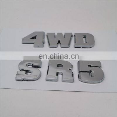 Chrome Custom ABS 3D 4WD SR5 Letter Sticker Emblem Badge