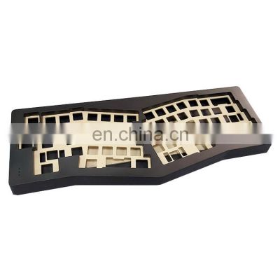 China Guangzhou 4 Axis Mechanical Black Anodized Aluminum Keyboard Cnc Machining Center Parts