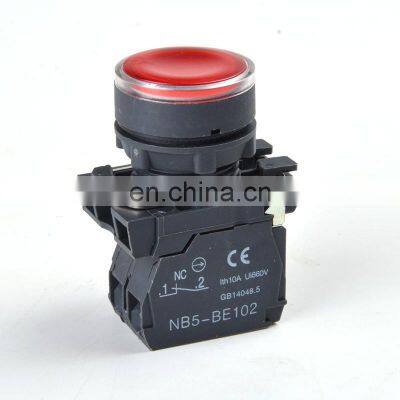 22mm Waterproof Illuminated LED Round Push Button Switch With Neon Light SB5(LA68S XB5) -AW33B5 1NO 1 NC AC DC24V/AC220V photo-4