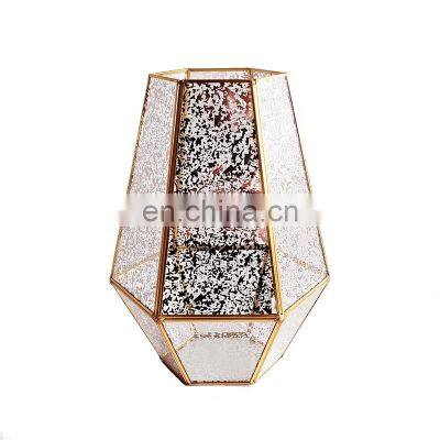 HOT SELL Diamond Copper Wedding metal Lantern Led candle holder Vietnamese Wedding Centrepiece