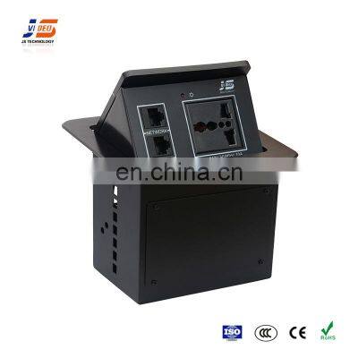 Video Conference Meeting Table With Cable Pop up Multimedia socket  Box