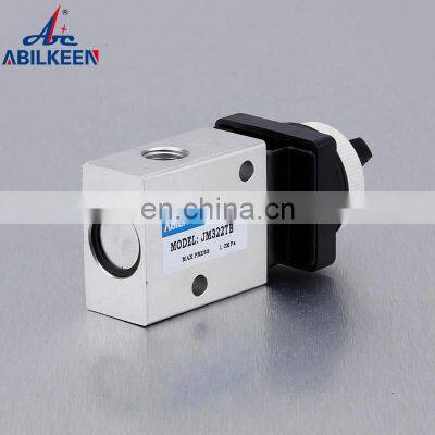 Good Price Pneumatic Valve Supplier Stainless Steel G1/4 JM322TB Selector Push Button Control Mechanical Valve