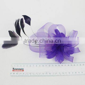 Women Black Feather Hair Fascinator Manufacturers photo-3
