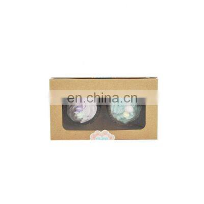 Kraft Paper Box Holes Cupcake Box With Window Dessert Macaron Cookies Candy Snacks Packing for Gift Party photo-4