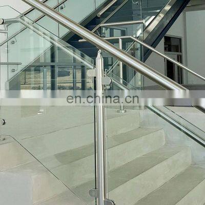 High Quality Easy Installation Glass Railing System Stairs Stainless Steel Balustrade for Balcony