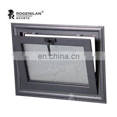 ROGENILAN 45 series toilet opaque window glass top hung window