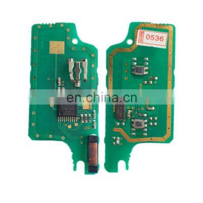 2 Buttons 433 Mhz ID46 Chip board For Peugeot 207 307 308 407 Car Key