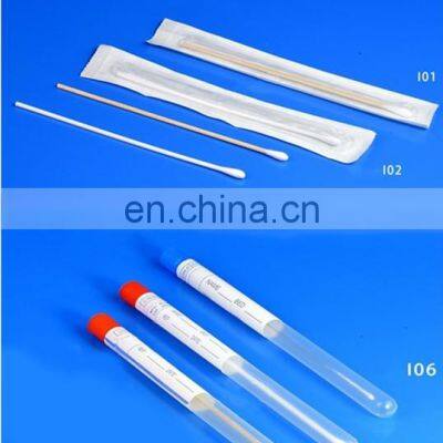 Plastic Swab Sterile Transport swab with tube plastic-flocking without medium