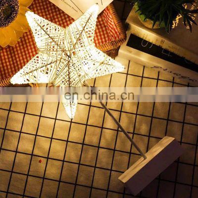 Eid bamboo  rattan-weaved house bedroom toy shop modern bar fairy led lights light weight products for wedding decoration home