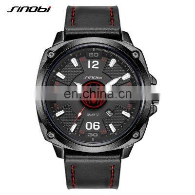 SINOBI China Supplier Factory Watches Custom Your Own Logo Watches Luminous Dial Watch with Date Show