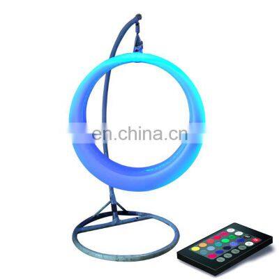 event party Outdoor Entertainment furniture hanging swing chair lighting Remote Control LED Illuminated Swing chair