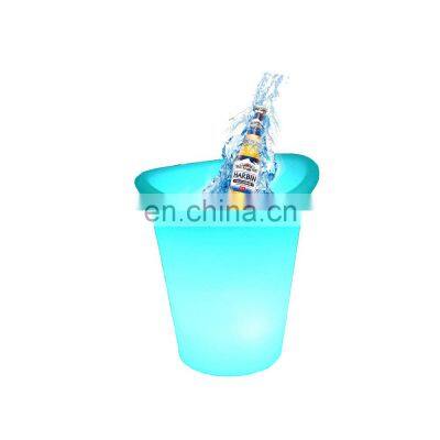 Plastic waterproof color changing Champagne Wine Drinks Beer Bucket Illuminated  KTV/ Nightclub Portable LED ice bucket