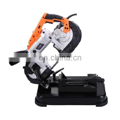 Mini electric metal cutting band saw machine household portable horizontal band saw