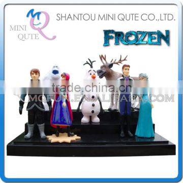 Mini Qute American 7 in1 hot sales 8-11cm cartoon plastic Frozen doll princess anna & elsa olaf models action figures toys