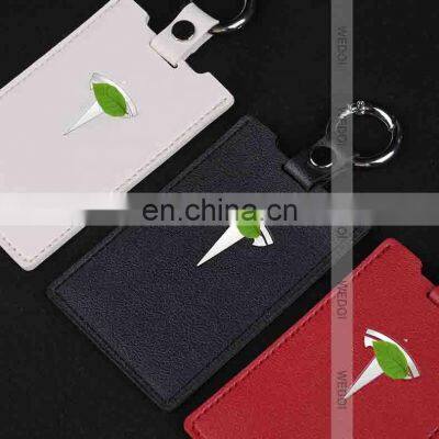 High Quality Leather Key Card Holder Protector Cover Key Chain Bag Case for Tesla Model 3 Y Key Cover Durable Car Accessories photo-2