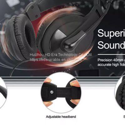 3.5mm Headset Noise Canceling Headphones Business Headphones For The Office HD803 photo-5