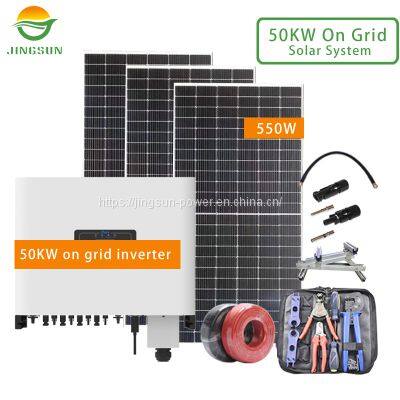 50kw on grid solar system 550W panels