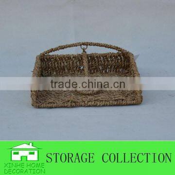 eco-friendly natural seagrass woven bar paper napkin holder